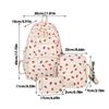 Erdbeer-Rucksack-Set mit Federmäppchen & Umhängetasche - Niedlicher Kinderrucksack für Schule, Ausflüge, Camping & Kindergarten