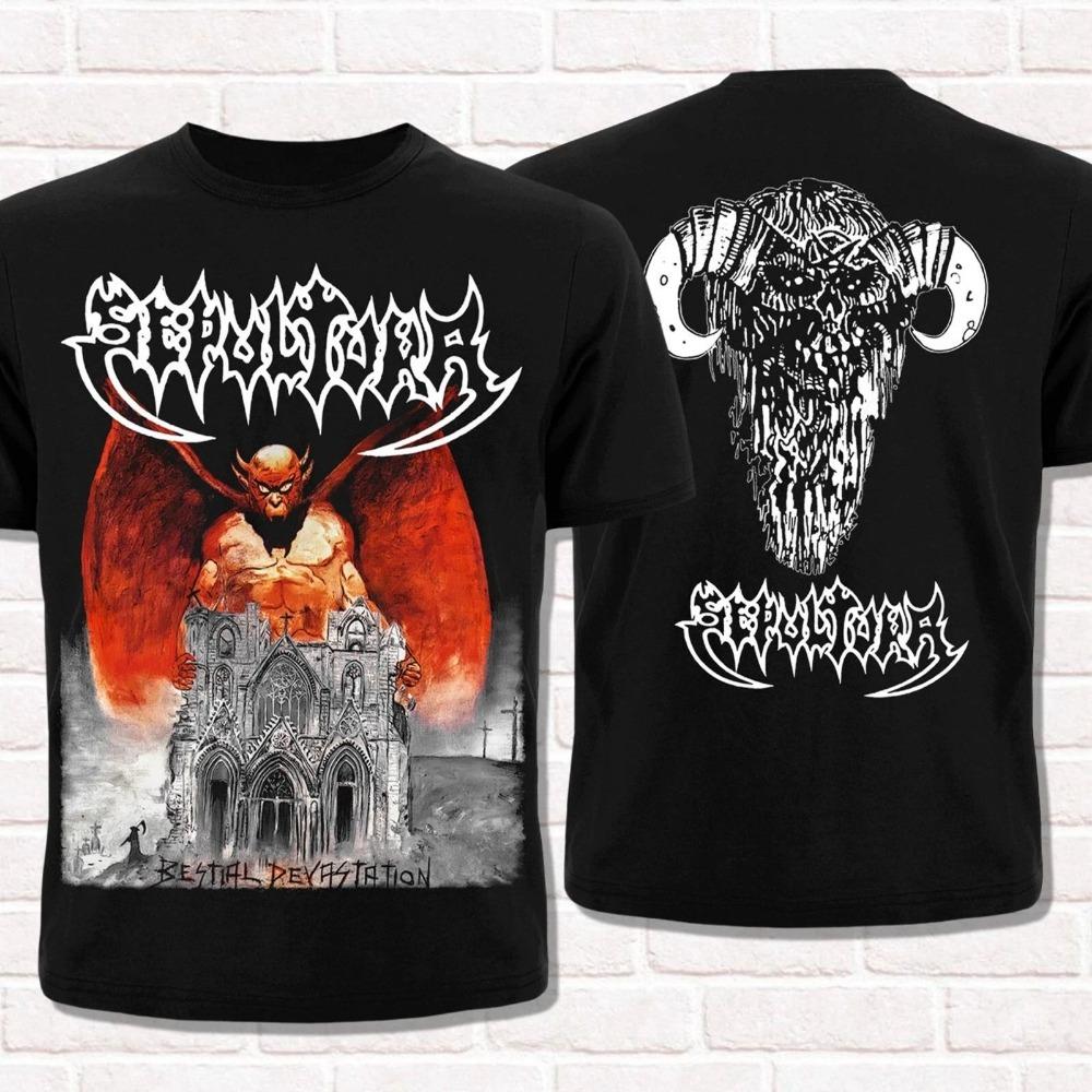 ETST22 Punk Rock Band Sepultura T-shirt Chaos A.D.1993 T-shirt Gothic Rock Korte Mouw Heren en Dames Comfortabele Top Uniseks 2XL