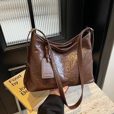 Autumn Versatile Crossbody Bag  High-end Retro Shoulder Bag  Large Capacity Tote for Women