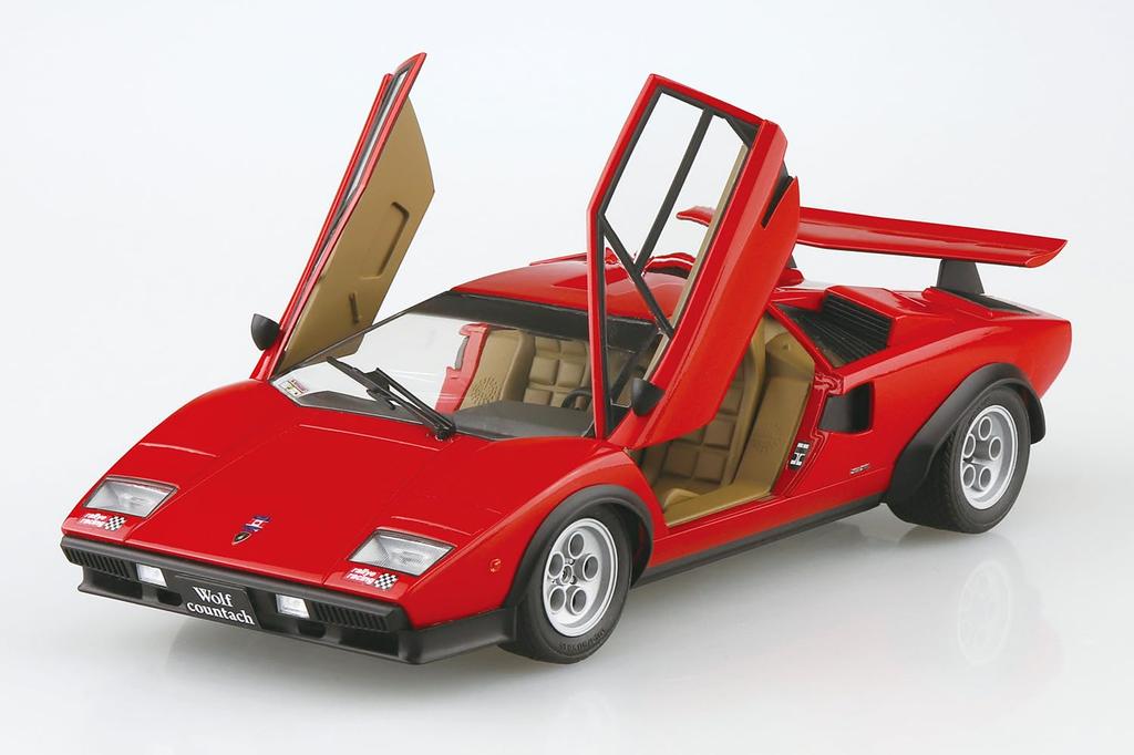 Aoshima Bunka Kyozai 1/24 The Supercar Series No.16 '75 Wolf Countach Ver.1 Plastic Model (Automobile)