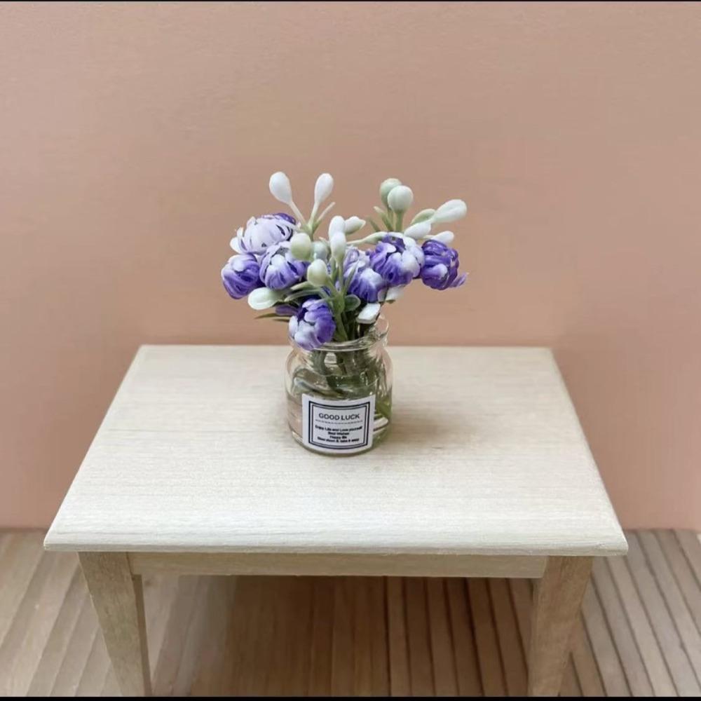 

Красива ваза з жасмином міні-мікро ландшафтна консольна прикраса прикраси скляна ваза автомобільні аксесуари подарунки для автомобіля фіолетовий