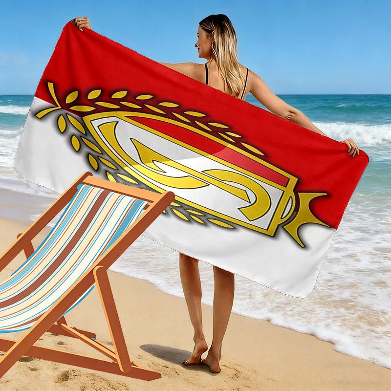 STD Liège Print Beach Towel, Large Soft Quick Dry Towel for Beach Camping Swimming