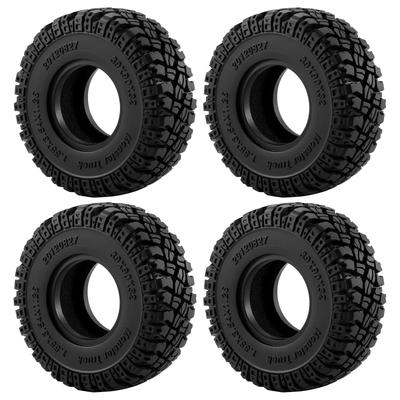 RCMAZO 4-Piece 90mm RC Tires, 1.55" 110 RC Crawler Axle, AX90069, D90, TF2, Tamiya CC01, LC70, MST, JIMNY Compatible, Off-Road Mud Terrain Wheel
