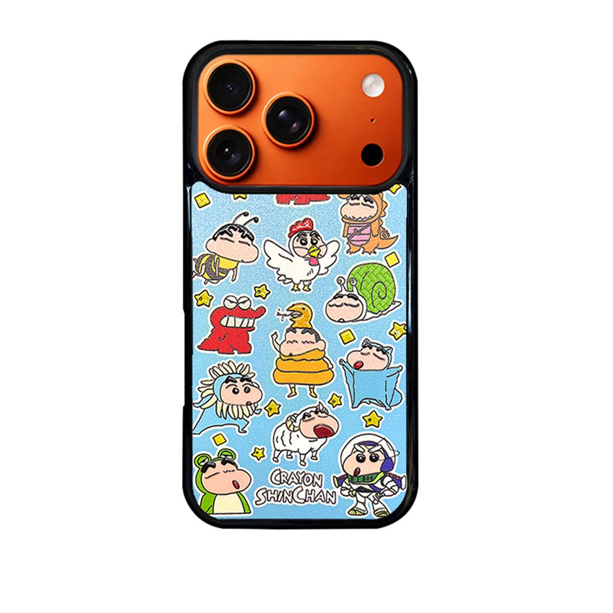 

3D Shin-chan Embossed Phone Case, Compatible with iPhone 14/13/12/11/Pro Max, Anti-fall Protection iPhone 13