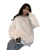 Women's Oversized Sweatshirt - 2025 Spring/Autumn Korean Style, Hoodless Design