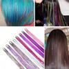 Hippie Decor Glitter Strips Party Headdress Tinsel Sparkle Silk Wig Long Straight Sparkly Ponytail