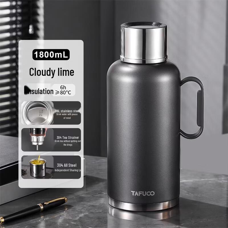 TAFUCO 1.8L 316 Stainless Steel Thermal Carafe