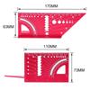 Aluminum Alloy Woodworking Angle Ruler Line Drawing Device Angle Measuring Measure Tool with Gauge Protractor Locator