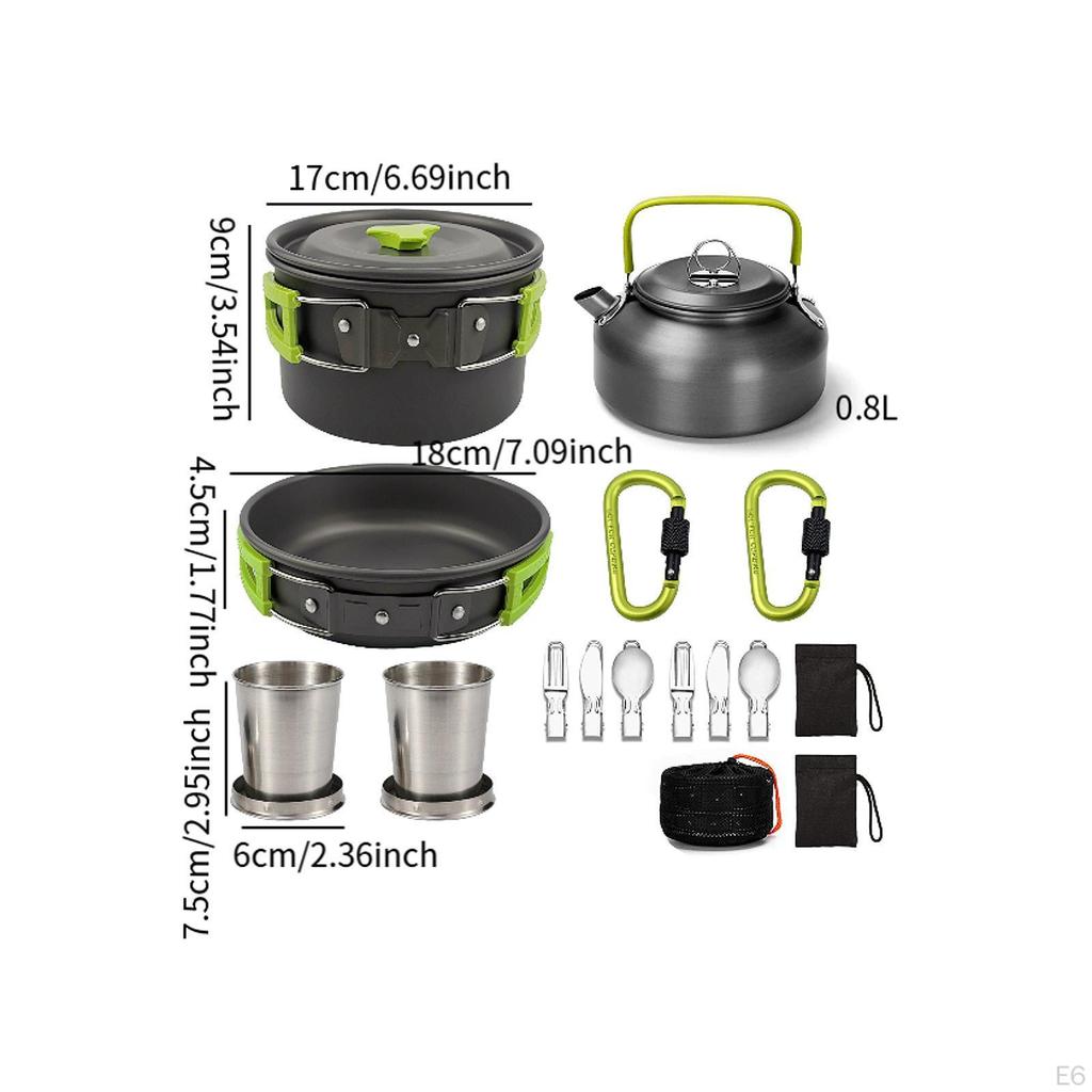 Camping Cooking Set with Carry Bag and Frying Pan for Outdoor Use