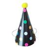 Children'S Birthday Hat Polka Dot Plaid Pompom Party Hat Baby Birthday Party Decoration Birthday Hat