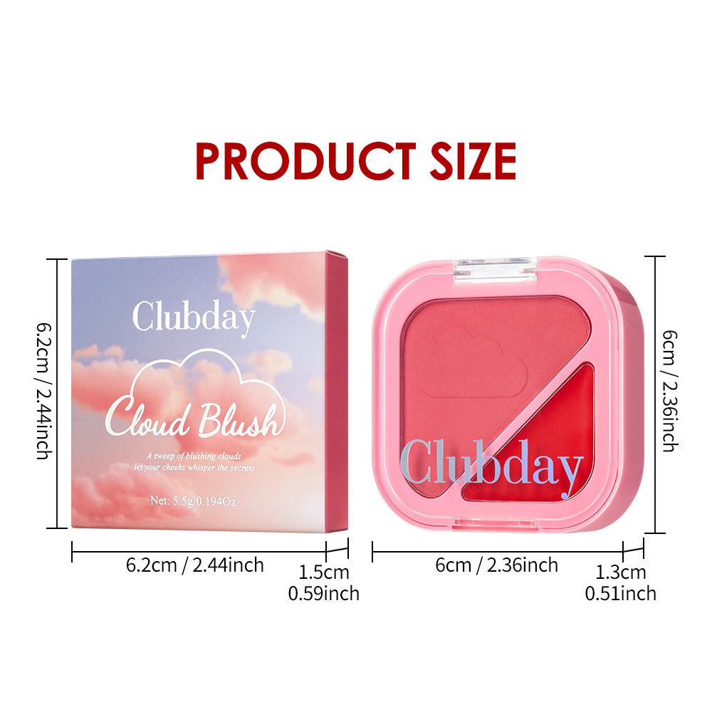 6pcs Dual-Color Blush Palette Set Two-in-One Powder Blush & Highlighter Pearly Fine Shimmer Cheek Dual-Use Natural Flushed Face Makeup Cosmetics