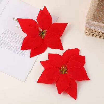 10/20pcs Artificial Flowers Red Wedding Christmas Tree Decoration Home Vases Table Scrapbook Garden Roses Room Background Wall