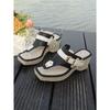 Bohemian Ethnic Women's Wedge Thick Sole Slides Platform Casual Beach Sandals