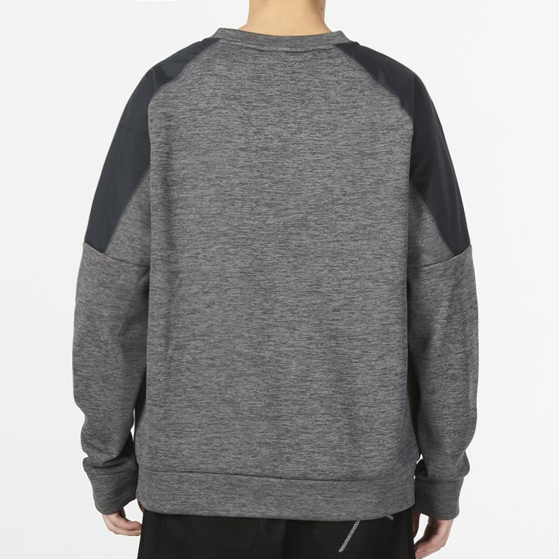 Nike Therma Novelty Crew Logo Print Sport Casual Pullover Sweatshirt Men Tops Brown DQ4855-071