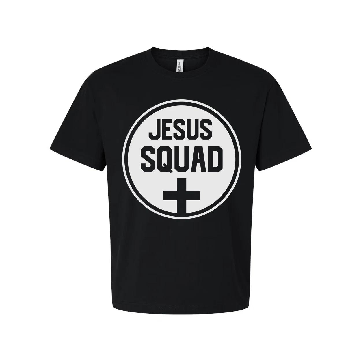 

Unisex Jesus Squad Circle Logo T Shirt Christian Tee 4XL