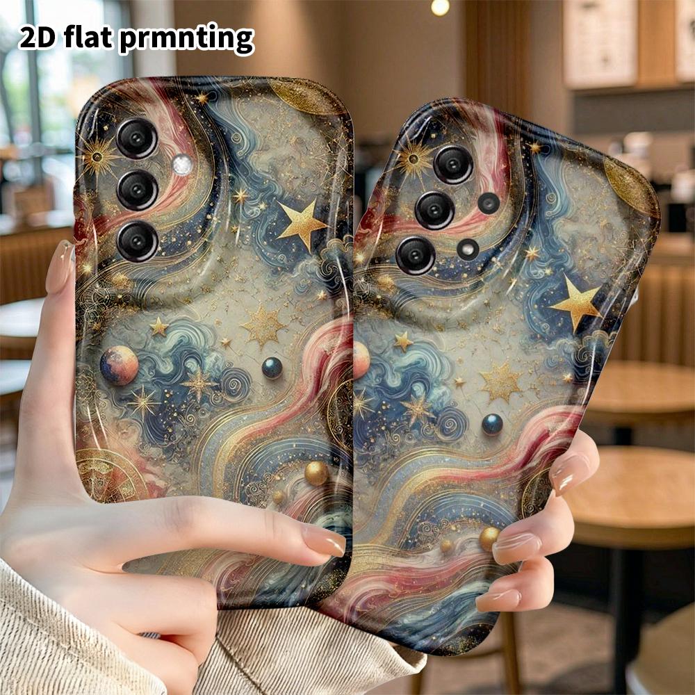Phone Case: 2D Flat Samsung Galaxy A34 A35 M05 M06 S20 S22 S21 FE Plus 5G Protective Case, Starry Sky Astrology, Christmas and Halloween Gifts