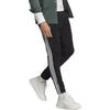 Adidas Striped Mid-Rise Drawstring Tapered Casual Pants Men bottoms Black IC0050