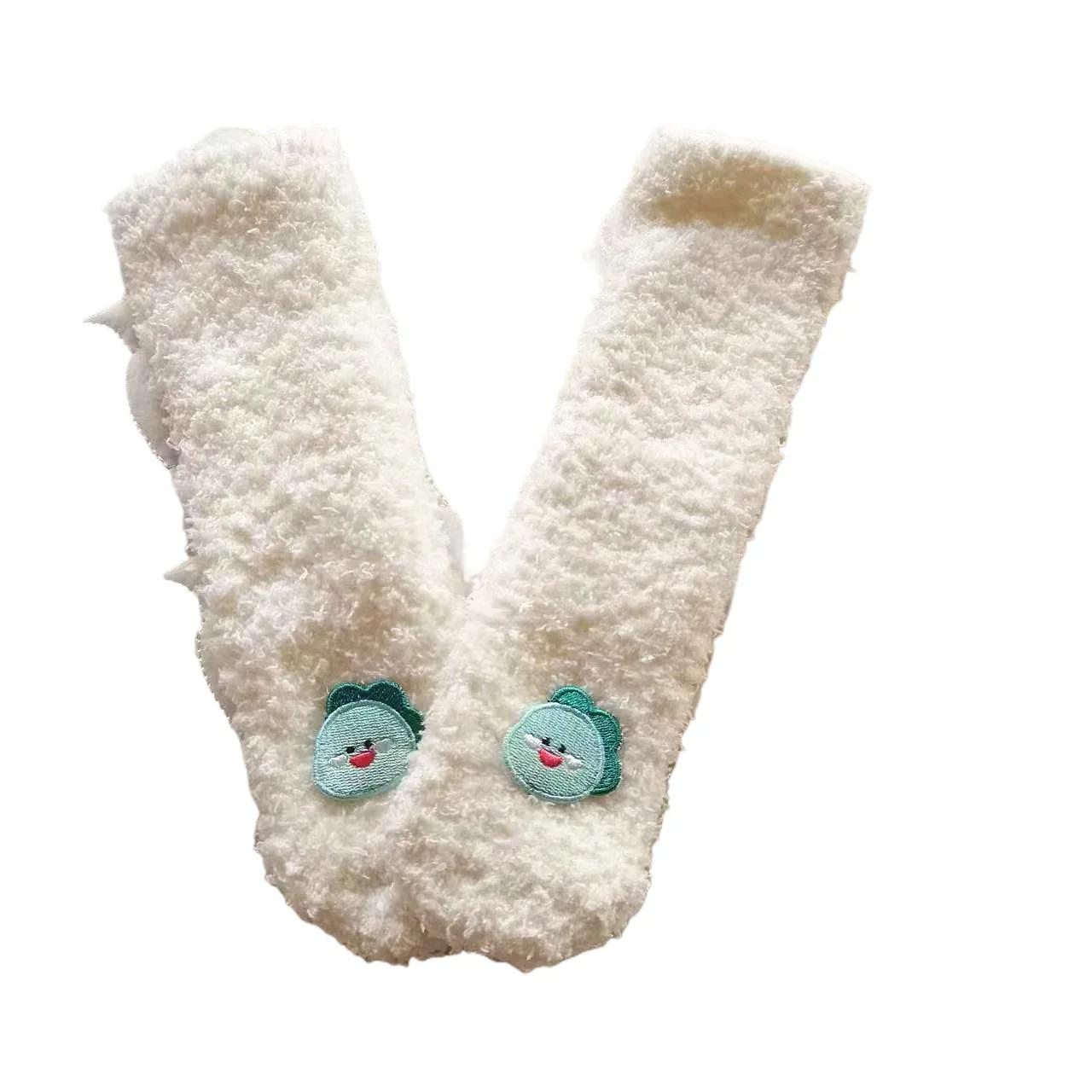 

Зимние длинные теплые утолщенные носки для новорожденных, детские теплые носки для ног, однотонные носки для сна для детей 0-8Y