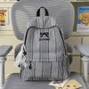 Zaino Scolastico Coreano Semplice a Quadri Zaino Casual Versatile Leggero Zaino Scolastico per Studente delle Scuole Superiori Zaino per la Classe Pendolare Viaggio