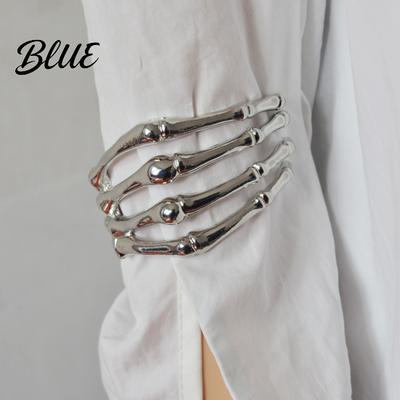 Lustrous Arm Jewelry Ring Bracelet Dark Style Adjustable Skull Hand