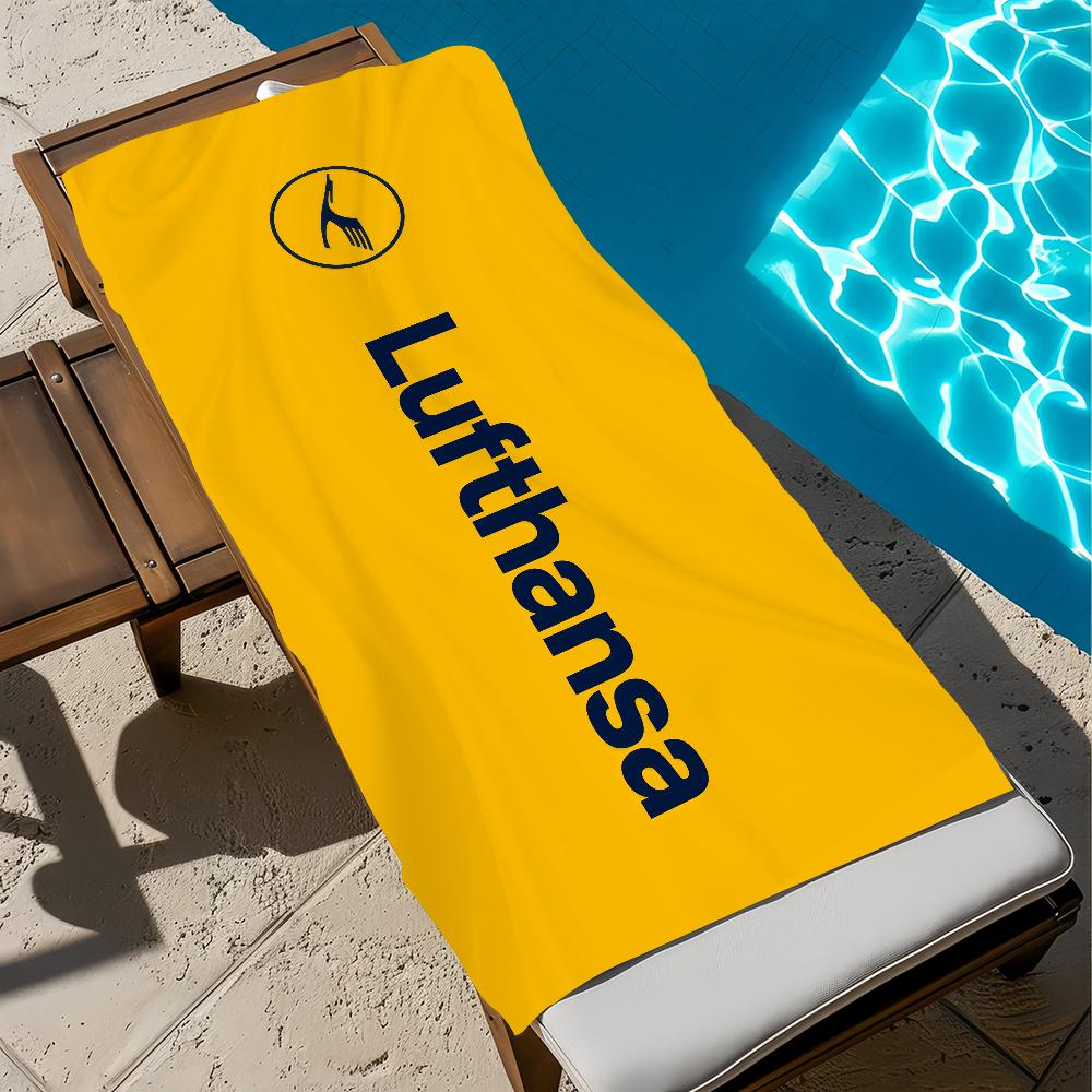 L-L-LufthansaS-ES Towel Beach Bath Quick-Drying Lightweight Portable Sauna Luxury Camping Swim Pool German Travel