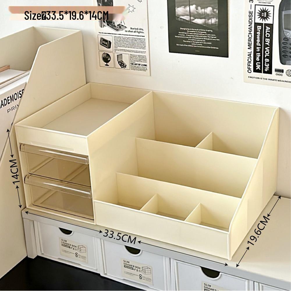 Premium Rotating Cosmetic Organizer: Minimalist Box for Makeup Brushes, Lipsticks, Puffs & Pens