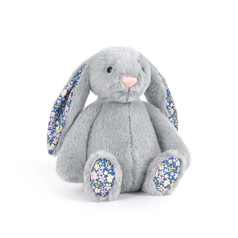 Jelly Lop-Eared Rabbit Plush Toy – Floral Cloth Doll, Christmas Gift for Girls