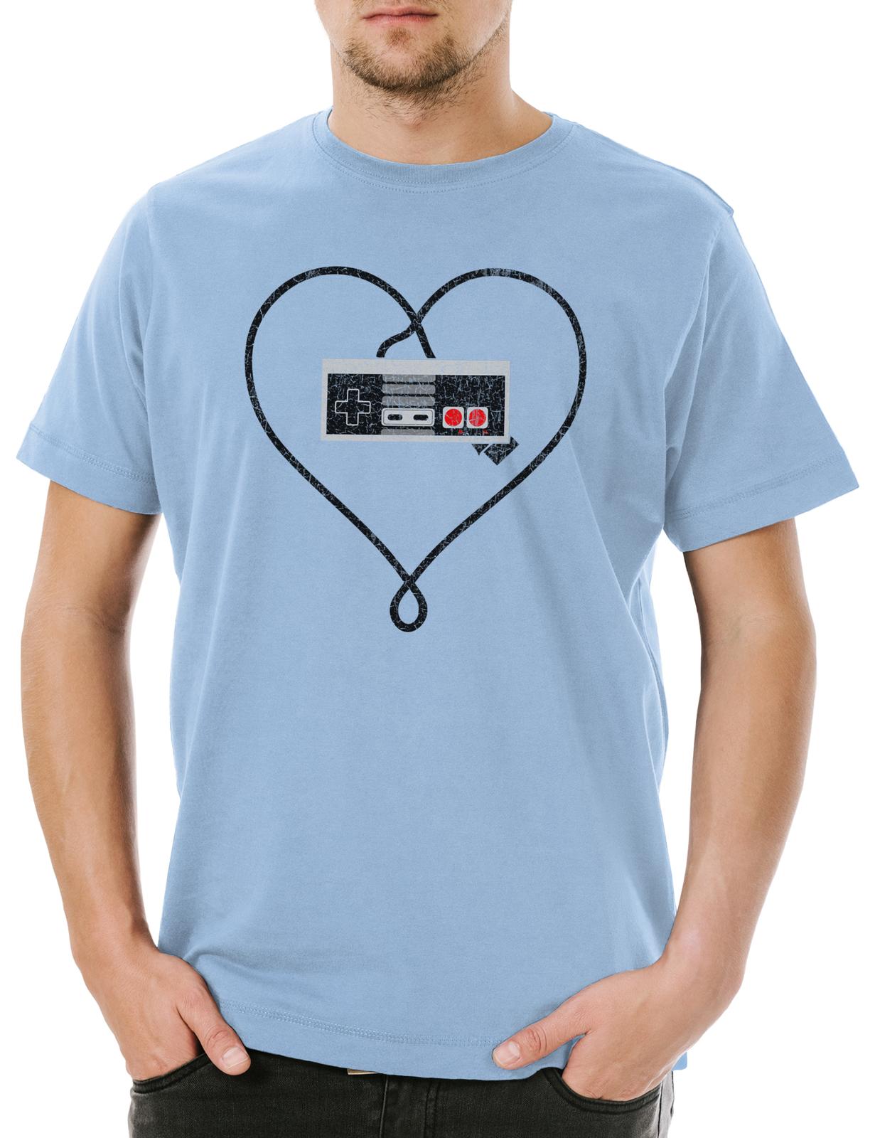 Gamer Love Mens T-Shirt Gamer Controller Video Game Joystick TV 80s Eighties 3XL