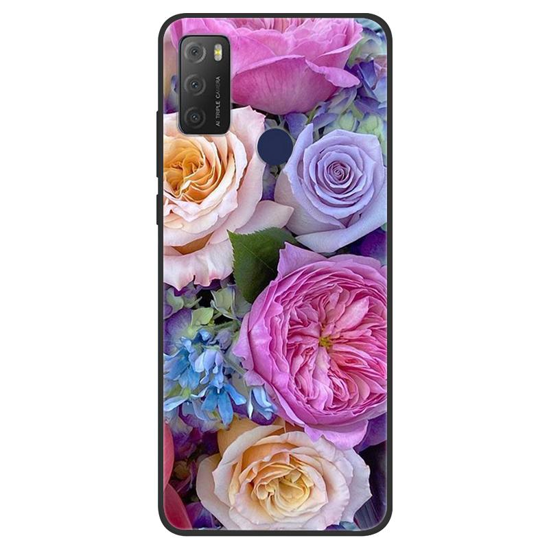 For TCL 20Y Case Girl Cat Flower Soft Silicone Back Wolf Shell for TCL 20E 6125F Fundas Phone Cover For TCL20Y 6156D 20 E Coque