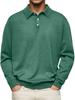 Men's Solid Color Single-breasted Loose Plus Size Polo Shirt Business Casual Pullover Top