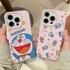 Cartoon D-Doraemons Lichee Leather Pattern Phone Case For iPhone 17 16e 16 15 14 13 12 11 Air Pro Max Plus X XR XSMax Shockproof