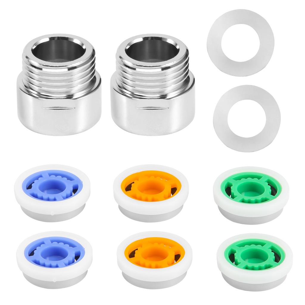 A03F-8 Pieces Of Shower Flow Reducer Limiter Set, Water Restrictor, 1/2 Inch Thread Size 4, 6 And 9 L/Min For Bathroom Saving