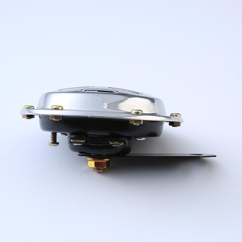 1pc 12V Universal Motorbike Vehicle Classic Horn With Cover Car Motorcycle Electric Horn Chrome Plated Waterproof Loud Horn