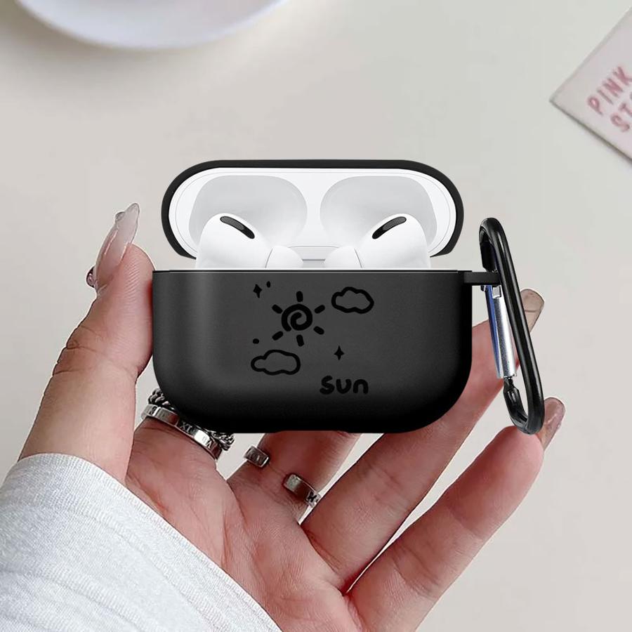Line Sun Moon Pattern Earphone Cases Cover Case For Airpods Pro2 Pro 4 1 2 Pro3 3
