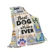 Dog Theme Digital-printed Polyester Bedroom Velvet Flannel Soft Sofa Cover Blanket Fleece Soft Sofa Cover Blankets for Beds
