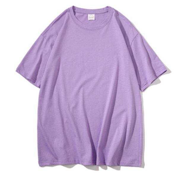 Summer Europe And The United States Women's Fashion Women's Solid Color T-shirt Short-sleeved