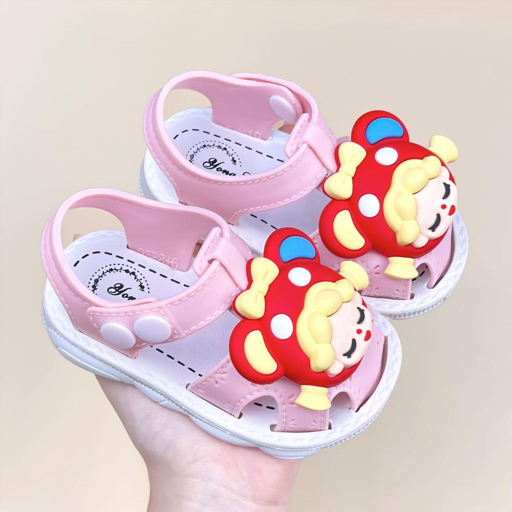 New Summer Baby Walking Shoes for Girls, Soft Sole, Non-Slip, Closed-Toe, Infant and Toddler Sandals