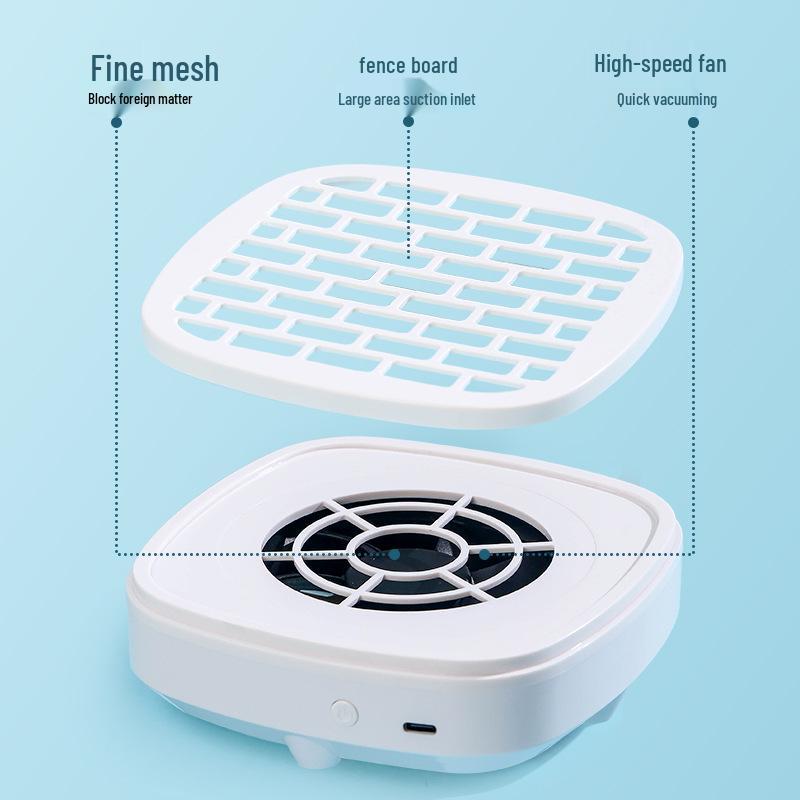 Compact Silent High-Suction Nail Dust Collector with Filter Cotton