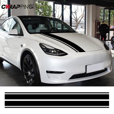 Car Sticker Universal Car Hood Cover Sticker Classic Stripes Graphics Styling DIY Vinyl Wrap Decal for Mercedes Benz Accessories