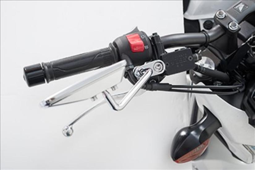 TANAX Napoleon Offset Halter 30mm Motorradspiegel, Schwarz, SA-23