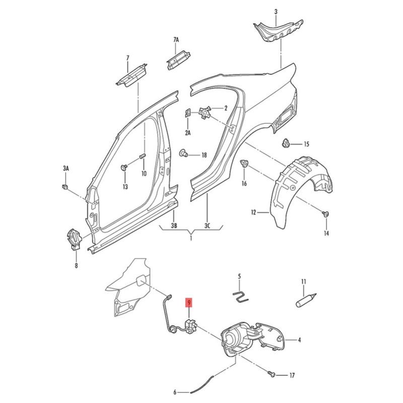 5C6810773B Fuel Tank Door Lock Motor Actuator For Golf MK7 Jetta MK6 Passat B7 for Rapid Polo 6R 5C6 810 773H 5C6 810 773A