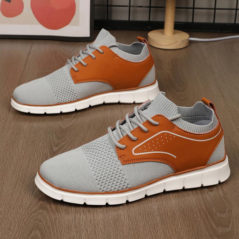 

Foreign trade spring large size shoes lightweight thick-soled shock-absorbing breathable sports and leisure men s shoes mesh shoes 48