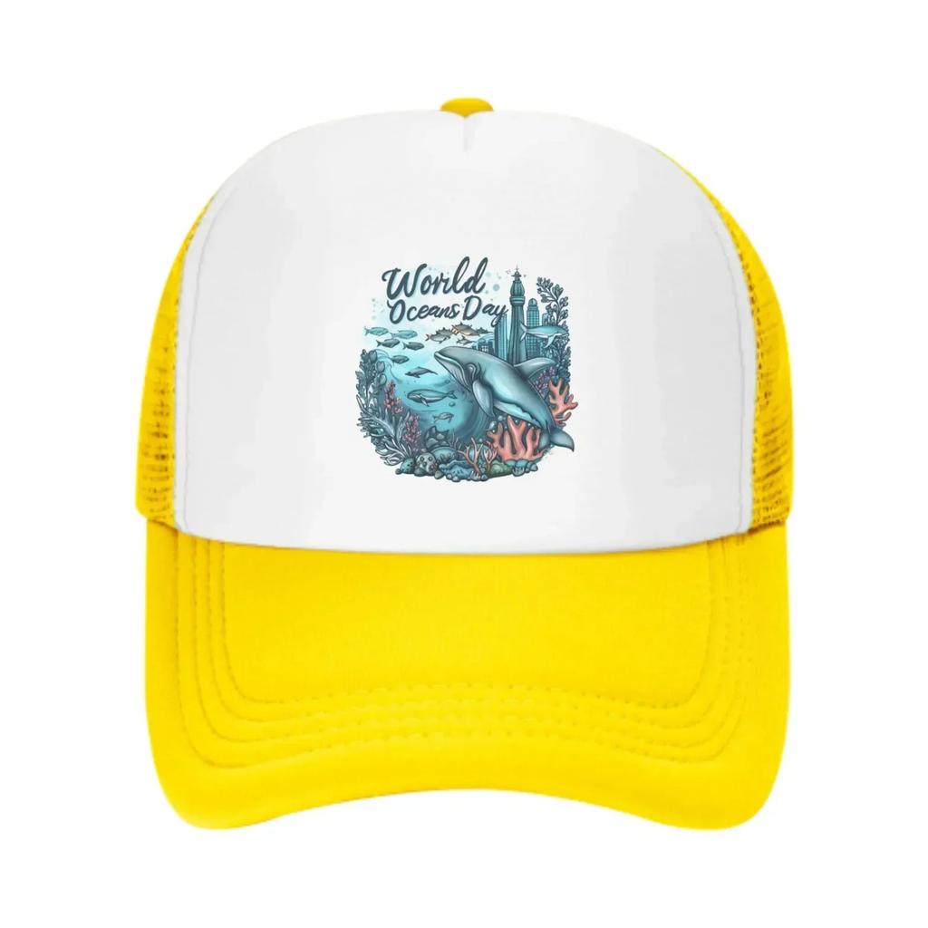 Ocean World Baseball Caps Fashion Trucker Hat Unisex Mesh Caps for Women Unisex Outdoor Leisure Travel Neutral Sunshade
