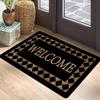 Please Remove Shoes Door Mat Canvas Shoes Design Non-Slip Rug Scrollwork Border for Entryway Home Decoration Floor Mat Floor Mat