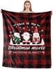 Soft Blanket Gift Idea for Kids Adults This is My Christmas Movie Watching, Red Plaid Xmas Bedding Fuzzy Flannel Fleece Throw