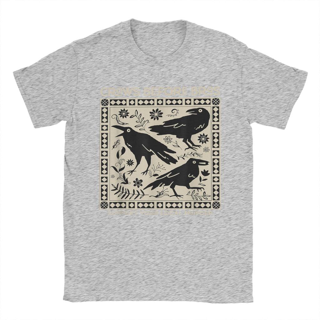 Amazing Crows Before Bros Funny T-Shirt for Men O Neck 100% Cotton T Shirts Short Sleeve Tees Classic Clothes
