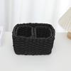 3pcs Handmade Straw Woven Soft Storage Round Paper Rope Storage Basket for Organizing Decorative Storage Bins Office Storage Box