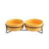 Double Cat Food Water Bowls with Stand Ceramic Pet Feeding Accessories Cats Small Dogs Eat Drink Supplies Puppy Feeder Bowl
