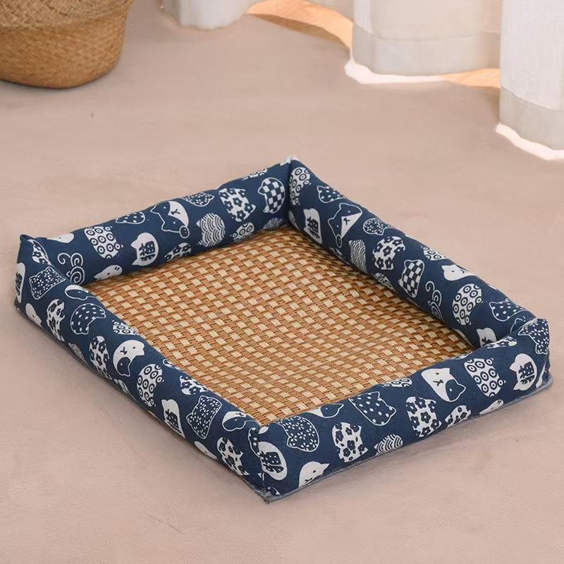 

Pet Summer Mat Dog Cat Cooling Pad Moistureproof Rattan Wear Cat Mat Summer Cooling Pet Bed Quality Cool Cold 4 Size S 30-41CM