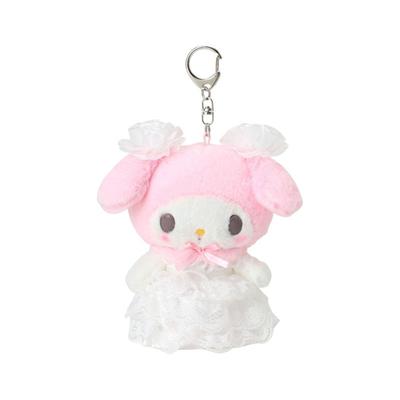 Sanrio Flower Wedding Series Pendant Keychain Plush Pendant 20cm High Melody Model 02 Bead Chain Model